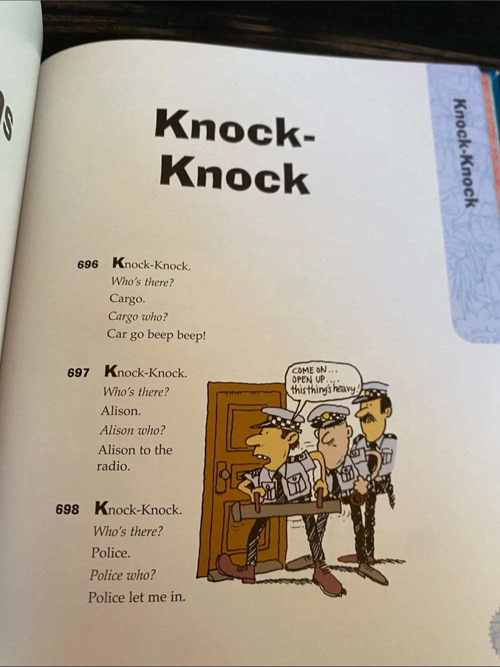 Kids Jokes Book - Bright Blue & Green Cartoon Cover